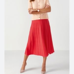 Coral Knit Pleated Skirt